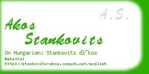 akos stankovits business card